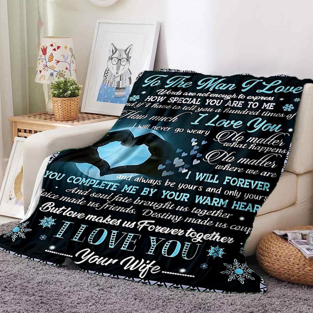 1PC Love Declaration, Romantic Gift Print Blanket, Soft Throw Blanket - Warm & Cozy for Couch, Bed, Office, and Travel Yy250912218
