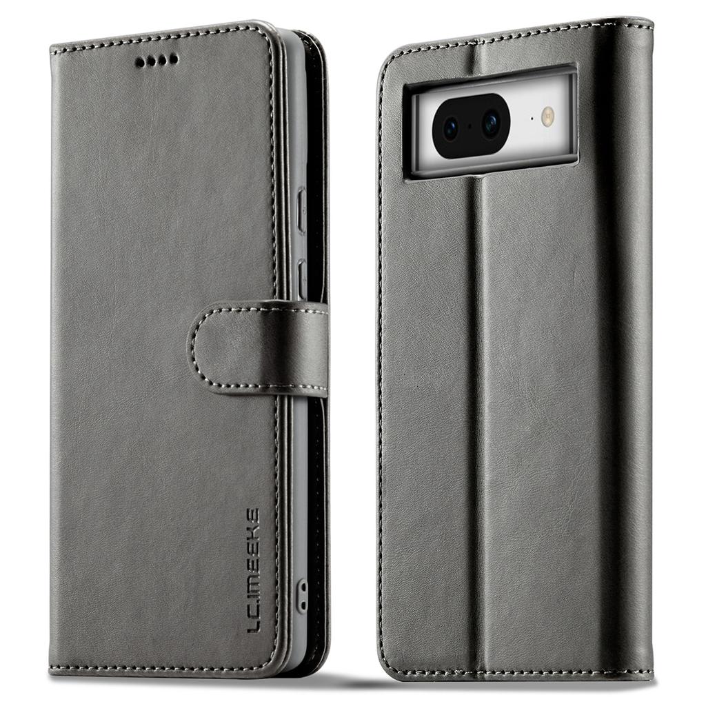 LC.IMEEKE For Google Pixel 8 PU Leather Folio Case Stand Wallet Calf Texture Phone Cover