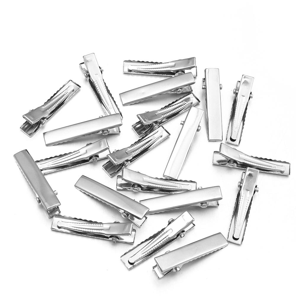 20-50 Piezas Pinzas de Cocodrilo Metálicas para el Cabello Pinzas Planas de Pato de Hierro Para Mujeres Niñas Joyería DIY Pinzas para el Cabello Adorno Accesorios para el Cabello