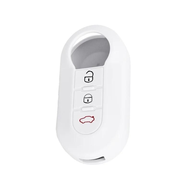3 Buttons Silicone Car Key Case Cover For Fiat 500 Flip Folding Remote Key Shell For Fiat Punto Panda Car Accessories
