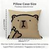 Cute Animal Cartoon Companion Capybara Cushion Cover Household Decoration Linen Sofa Cushion Cover: Skin-Friendly & Breathable W