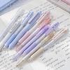5 pièces/ensemble Ins simplicité Gel stylo coréen couleur unie 0.5MM noir mignon stylos belle papeterie stylos école étudiant/fournitures de bureau
