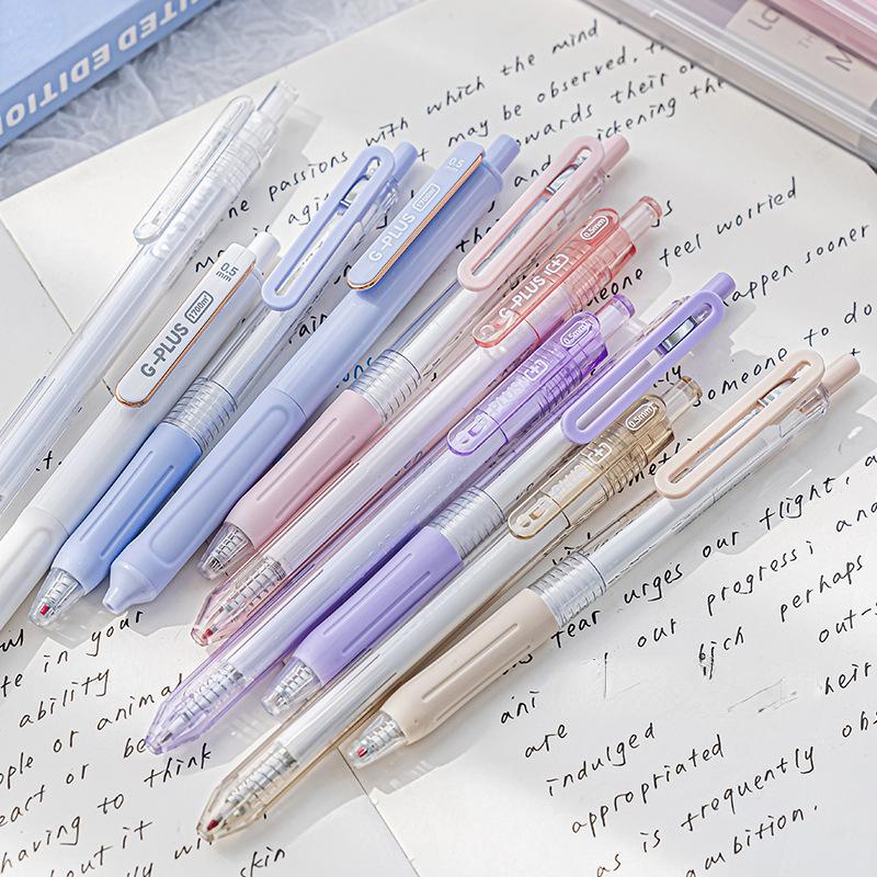 5 pièces/ensemble Ins simplicité Gel stylo coréen couleur unie 0.5MM noir mignon stylos belle papeterie stylos école étudiant/fournitures de bureau
