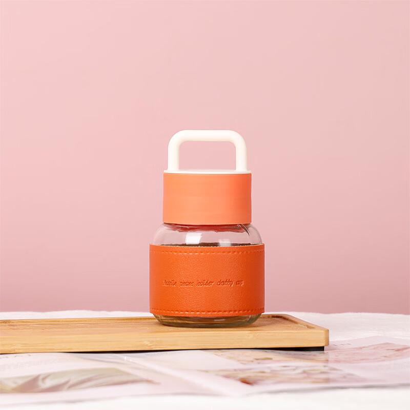 

Chubby Portable Mini Glass Cup with Handle