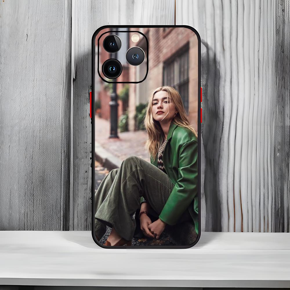 

Award-Winning Actress F-Florence Pugh Phone Case Black Matte Thin Phone Case For iPhone17 16 15 14 13 ProMax iphone12promax