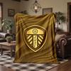 Coperta in Pile a Tema Leeds United Morbida e Accogliente in Peluche per Camera da Letto Divano Viaggio