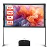 VEVOR Projector Screen with Stand, 80 Inch 160 Degrees Wide Angle Indoor Outdoor Projection Screen