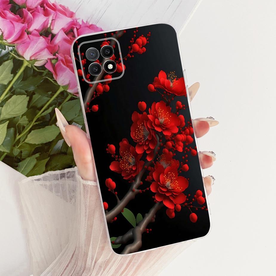 For Oppo A73 5G Case CPH2161 Luxury Flowers Butterfly Painted Cover Soft Slim Phone Case For Oppo A72 5G OppoA73 5G Fundas Coque