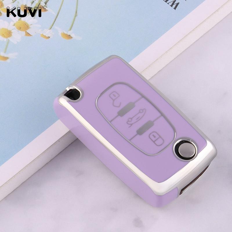 Nový TPU kryt pouzdra na dálkové ovládání na auto pro Peugeot 107 207 307 308 407 607 3008 5008 pro Citroen Xsara Picasso C5 C6 C8 Keyless