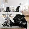 Chic Black & White Dreamcatcher Bedding Set-Breathable Soft Easy-Care 3-Piece Duvet Cover Pillowcases for All-Season Comfort