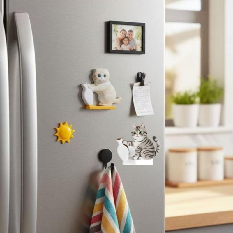 Fridge Magnets,Cute Locker Magnets,Decorative Magnets for Refrigerator Whiteboard Cabinet Kitchen Bronzing Art Gift