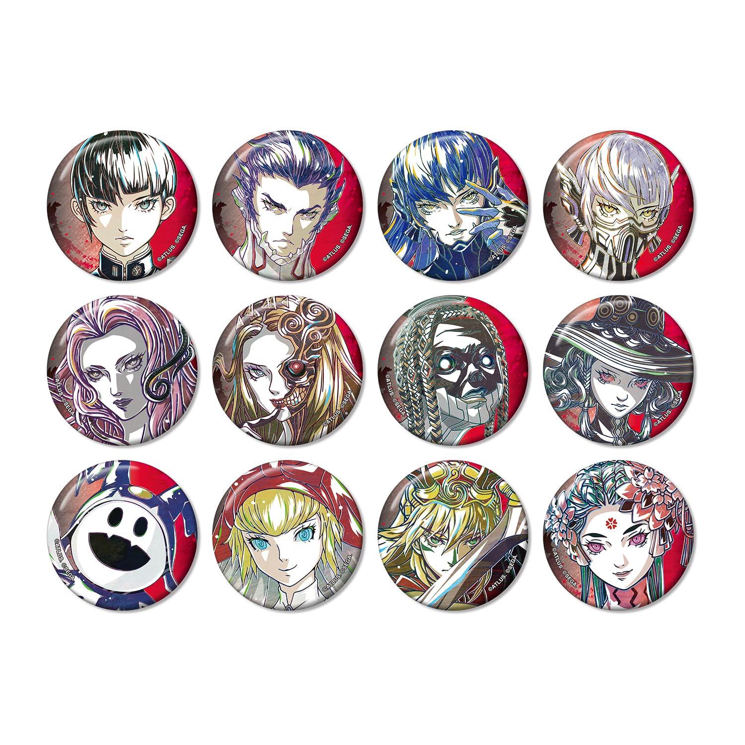 

Shin Megami Tensei V Vengeance Trading Ani Art Badges Box of 12