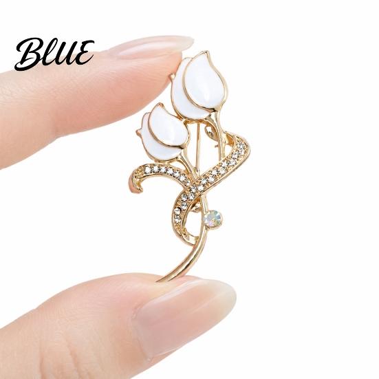 Lightweight Brooch Pin Pin 3D Tulip Bud Shape Lapel