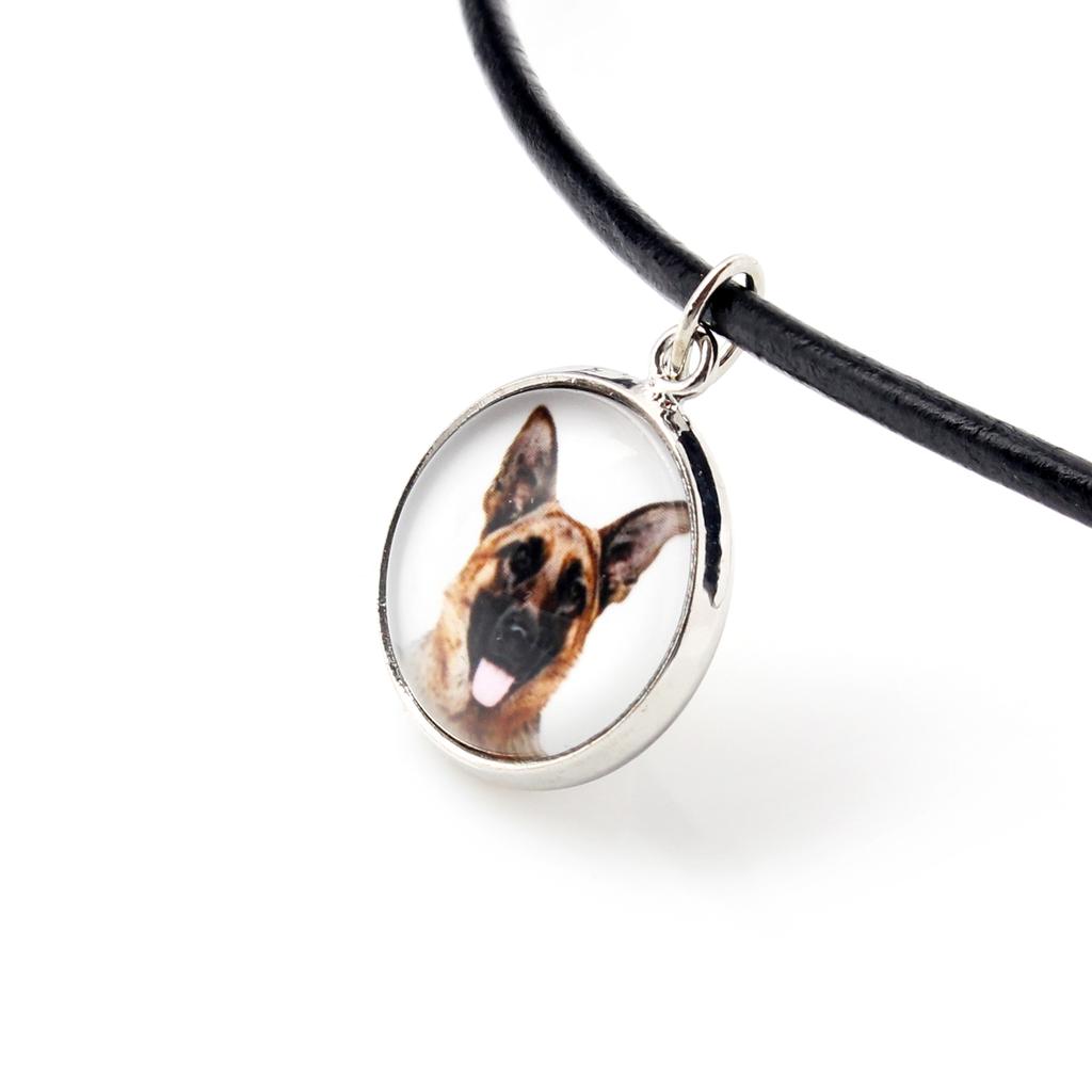 German Shepherd Dog, Alsatian Wolf Dog - Necklace Pendant with Your Photo, Handmade, Handcrafted Jewelry by Art-Dog Brand
