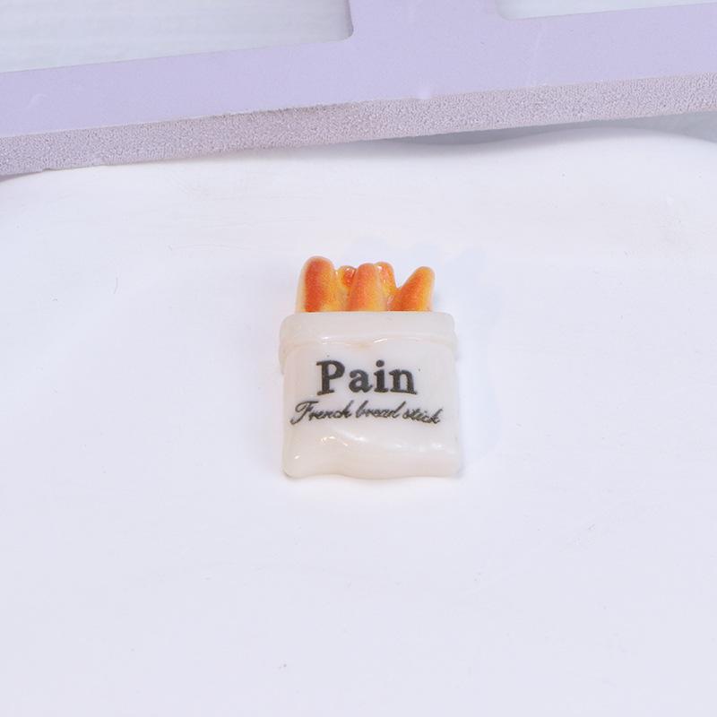 Miniature Food Toys: Resin Bread & Donut Fridge Magnets and Hair Clips