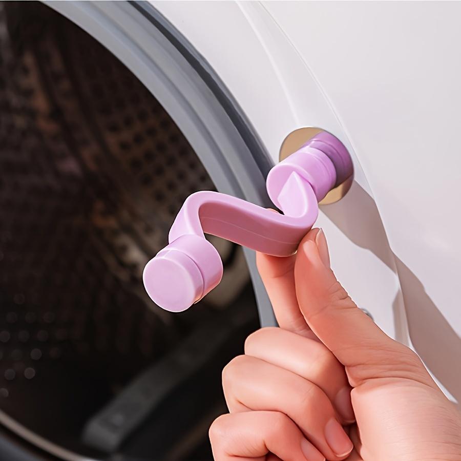 Magnetic Washing Machine Door Stopper - Purple & Pink, Ventilation & Odor Protection, Moisture Prevention, Anti-Slip Design with Strong Magnet Mount
