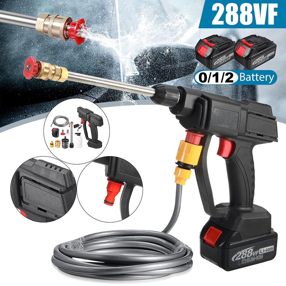 388VF Cordless High Pressure Car Washer Rechargeable Car Washing Foam Machine Electric Water Gun Adjustable Nozzle