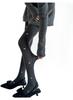 Grey Diamond Bow Embroidery Slimming Tights for Women