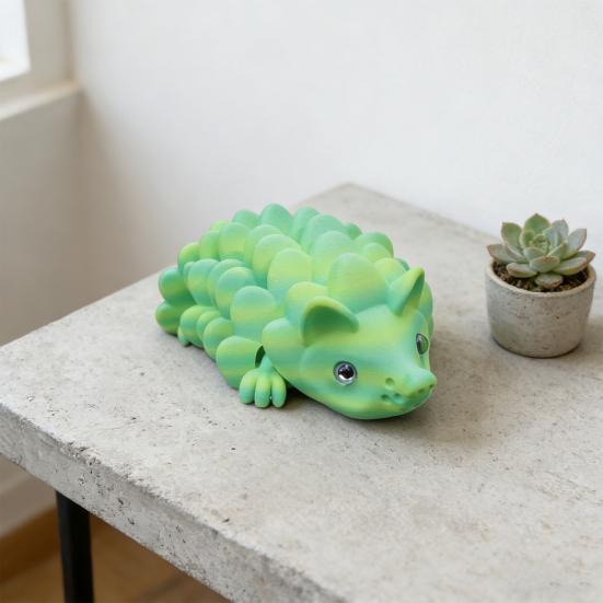 3D Printed Hedgehog Figurine Movable Joints Simulated Hedgehog Stress Relief Fidget Toy Home Office Desktop Decoration Ornament