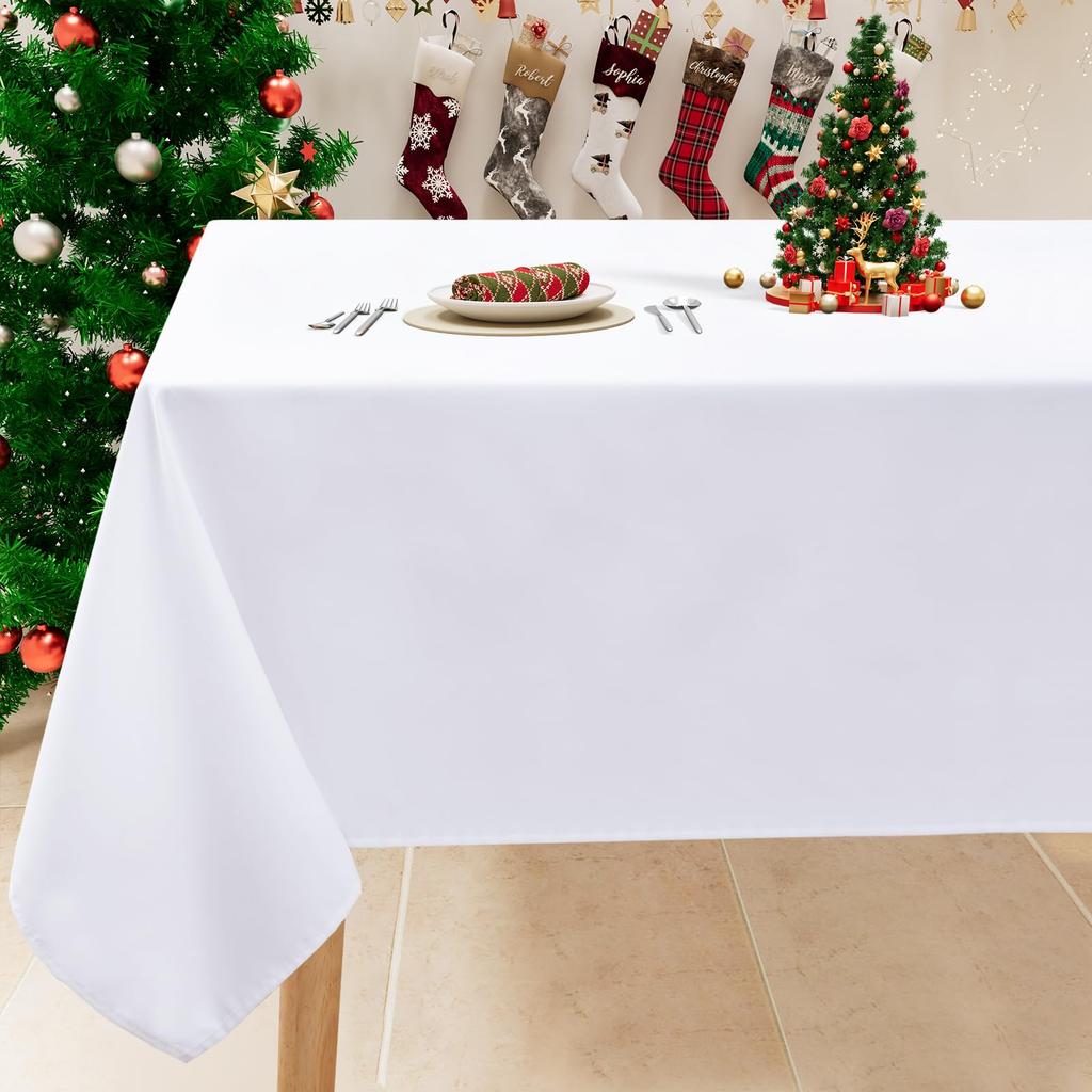 Homaxy New Outdoor Rectangle Tablecloth Decorative Washable Fabric Table Cover Waterproof Stain Resistant Table Cloth For Dining