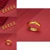 Trendy Gold Plated Adjustable Ring For Couples Minimalist Copper Band With Sleek Design