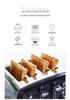 Euro Spec Stainless Steel 4-Slice Toaster Oven with 6 Settings for Home Breakfast.