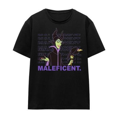Disney Villains Unisex-T-Shirt „Maleficent“ für Erwachsene, wiederholter Name