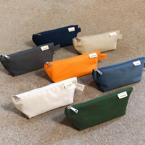OCHEK Trousse à crayons triangulaire en toile, une expression populaire en Corée