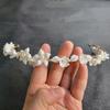 SLBRIDAL Handmade Ins Style Luxury Rhinestone Crystal Porcelain Flower Bridal Tiara Wedding Bridesmaids Crown Women Hair Jewelry