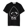 Camiseta Como des Garçons Play Corazón Grande Invertido