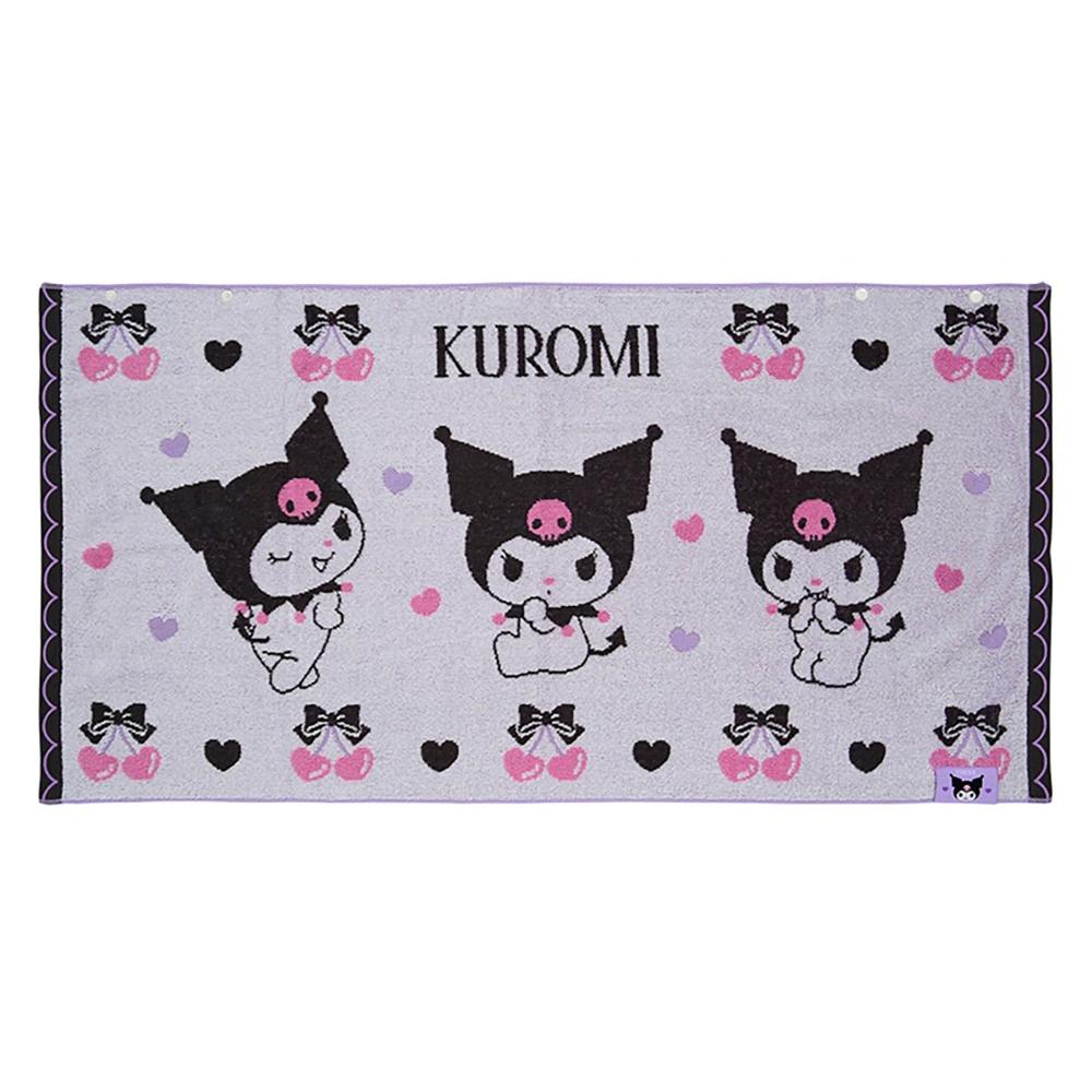 Sanrio Bath Towel with Snap Kuromi 841447