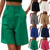 Summer Women's Thin High-waisted Loose Straight Casual Breathable Wide-leg Cropped Pants