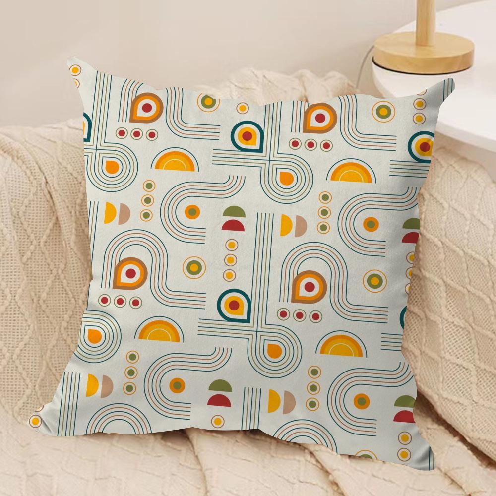 Boho Plant Nordic Cushion Cover Short plush Doublesided Print Square Throw Pillow Covers Sofa Home Cushion Decor