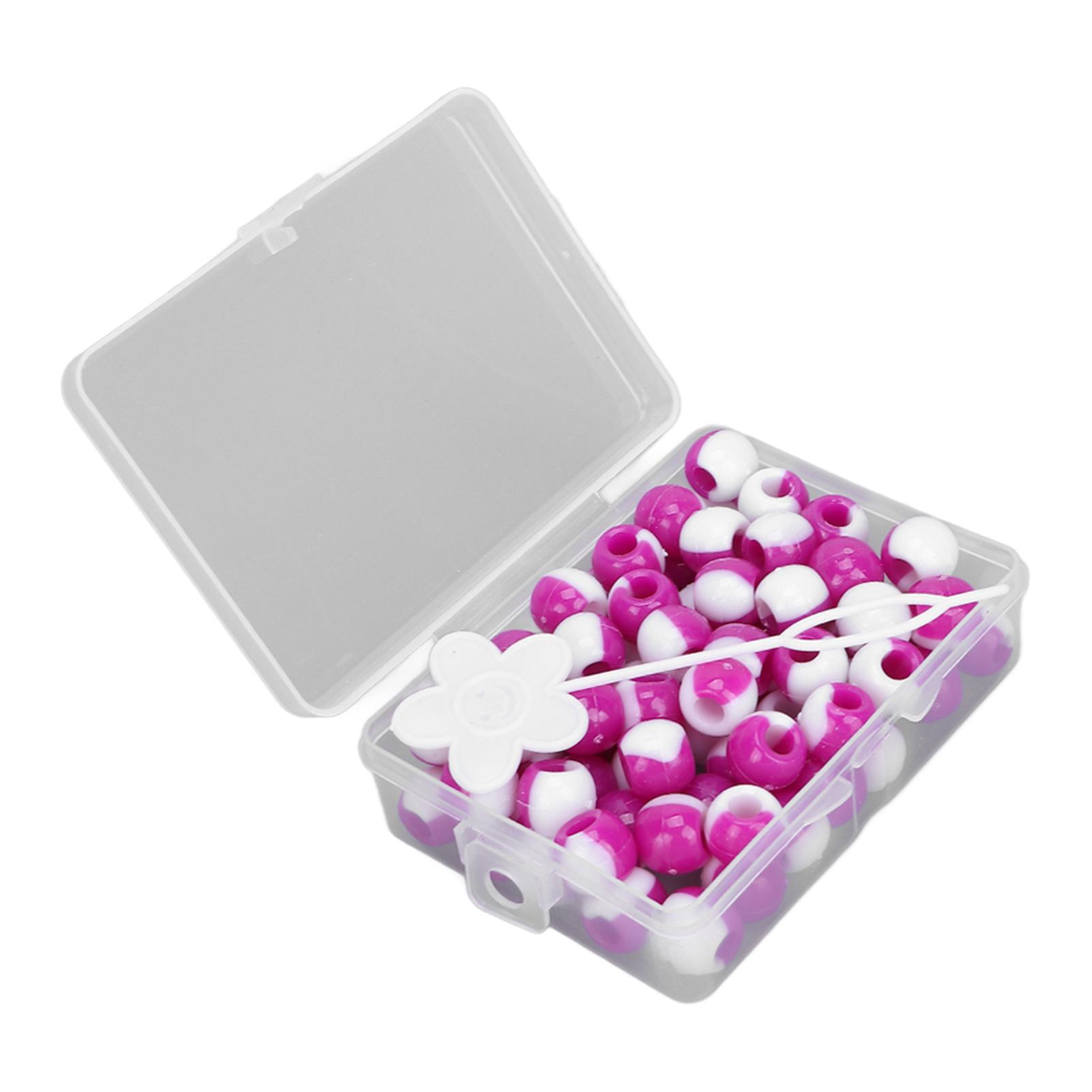 

74 шт. круглые бусины для волос DIY пластиковые крючком косы парик аксессуары косы дреды бусины волосы фиолетовый