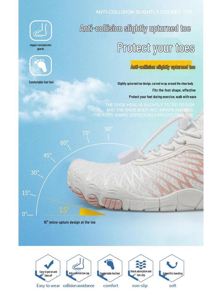 Kids' Non-Slip Breathable Five-Finger Water Shoes for Beach, Outdoor, and Swimming