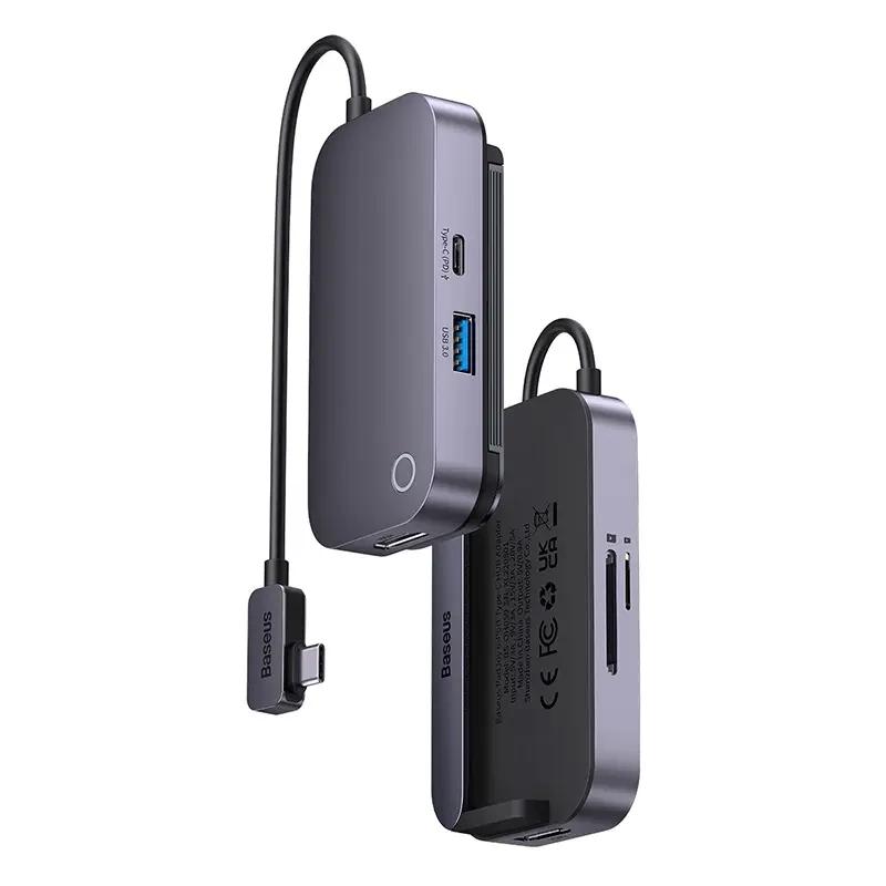 Hub 6In1 Baseus Padjoy Series USB-C To USB 3.0 + HDMI + USB-C PD + 3.5mm Jack + SD/TF (Gray)