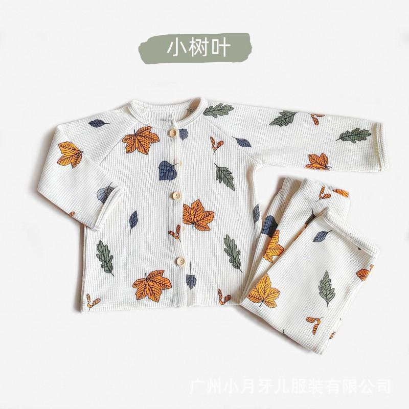 Baby Cotton Pajama Set Long Sleeve A-Class Sleepwear Toddlers Boys Girls Lightweight Home Outfit