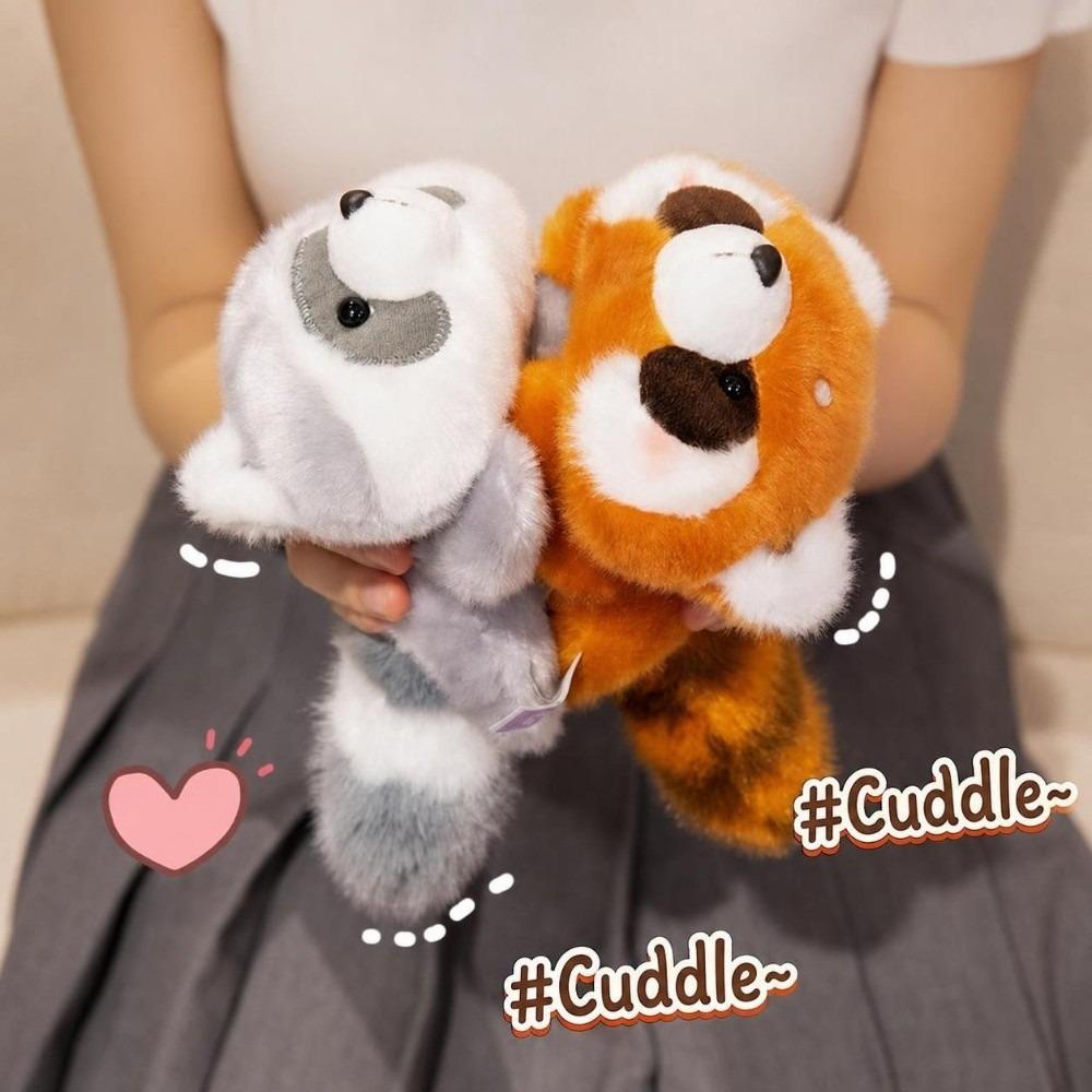PP Cotton Plush Doll Cartoon Style Raccoon Plush Sweet Fridge Magnet  Office Decor