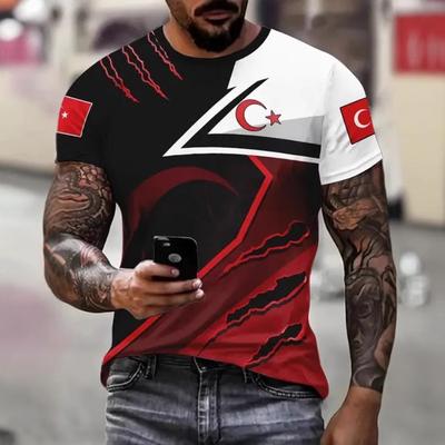 Fashionable High-quality Color Gradient Short Sleeved Round Neck T-shirt