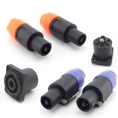 4pins NL4FC Speak Connectors Power Adapter Type 4 Pole Plug Male Female Plug Speaker Audio Connector Set