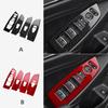 For Honda Accord 2018 2019 2020 2021 2022 Real Soft Carbon Fiber Sticker LHD Car Window Lift Button Panel Interior Accessories
