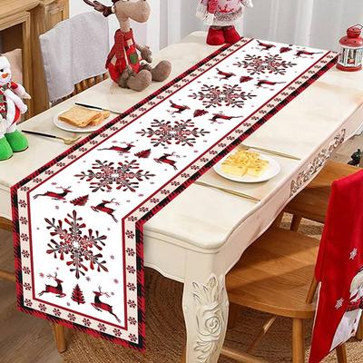 Christmas Elk Table Runner Christmas Decorations For Home 2026 Navidad Natal Xmas Table Decor Gifts Happy New Year Tablecloth