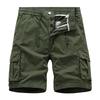 Men's Cargo Shorts Elastic Waist Drawstring Summer Casual Cotton Work Athletic Shorts Lightweight Outdoor Hiking Tactical Shorts