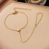 Gold-Plated Double Layer Thin Chain Stainless Steel Hand Chain Jewelry