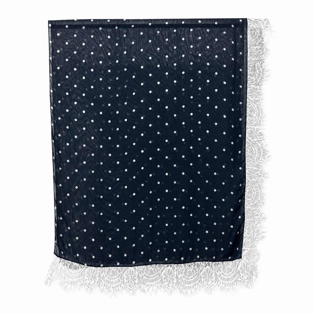 Modal Turban Head Scarf Polka Dot Print Long Turban Scarf Fashion Muslim Hijab Scarf Women Ramadan
