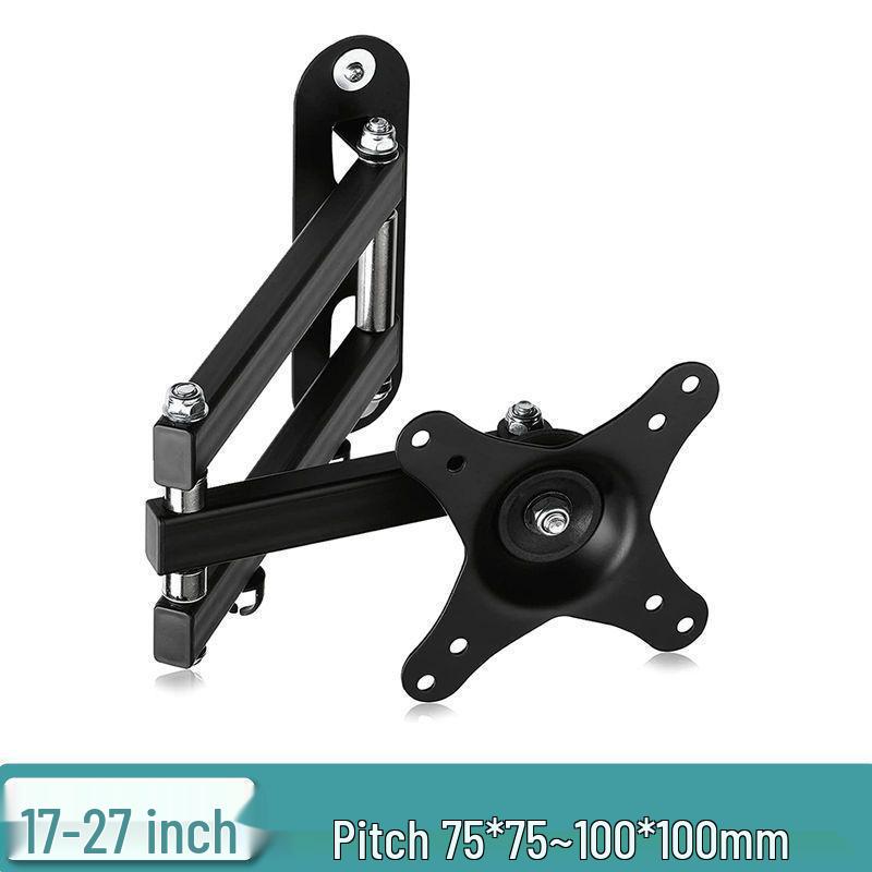 Adjustable Wall Mount Monitor Stand for 17-32 Inch Screens - Universal Swivel, Retractable, Vertical & Horizontal
