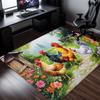 Farmyard Chickens Scene Crystal Velvet Rug Rustic Country Theme Living Room Decor Colorful Animals Print Soft Floor Mat for Home