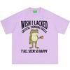 Wish I Lacked Critical Thinking Skills Yall Seem So Happy Funny Frog Meme Tshirt Unisex Unisex Cotton Loose Casual Summer Tshirts