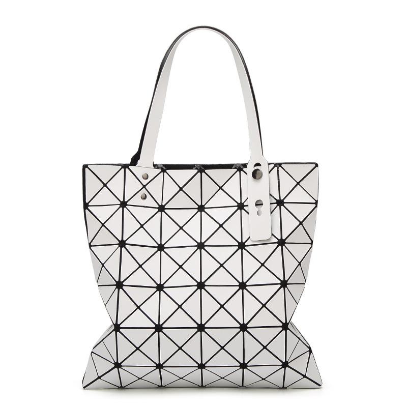 New Deformed Women's Bag Geometric Laser Rhombus Handbag Variety Folding Shoulder Big Bag
