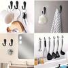 1/5/10PCS Retro Hooks Single Row Hooks Mini Wall Hooks for Home Kitchen Clothes Hanging, Modern Style, Utility Hooks